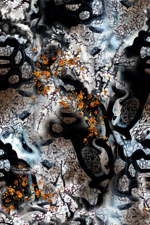 梅花印花华亿平台图片