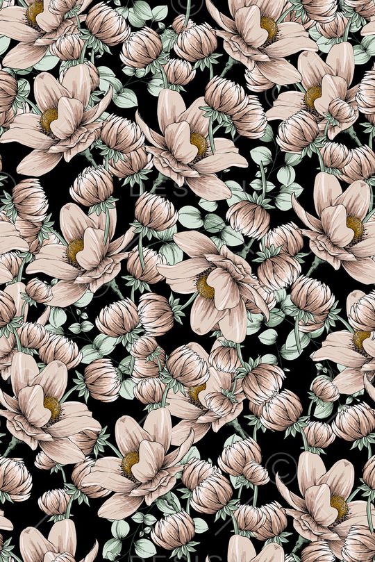 玉兰花印花华亿平台图片