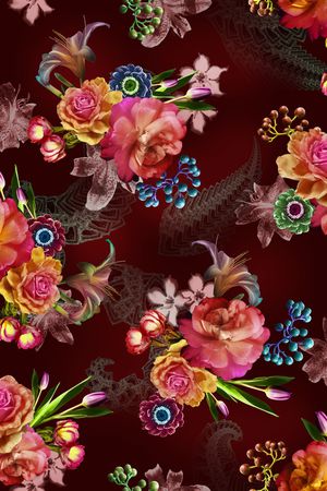 植物印花华亿平台图片