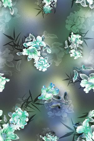 花卉印花华亿平台图片