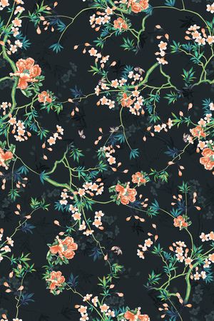 花卉印花华亿平台图片