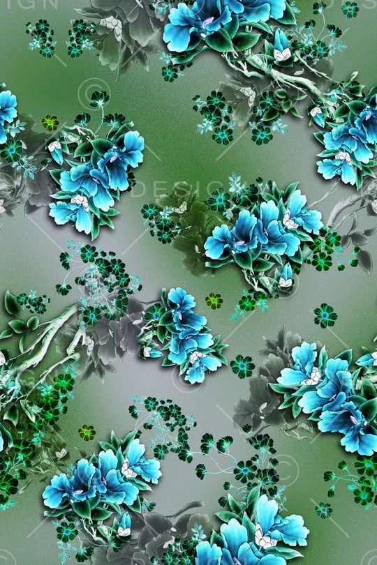 花卉印花华亿平台图片