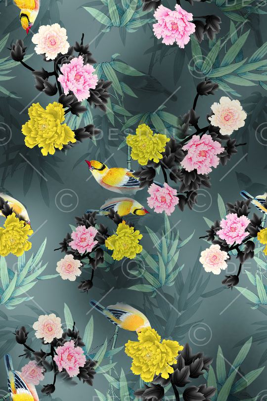 花卉印花华亿平台图片