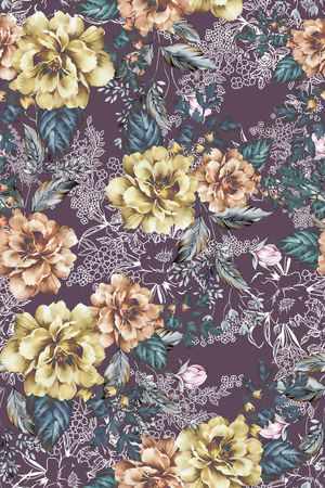 花卉印花华亿平台图片