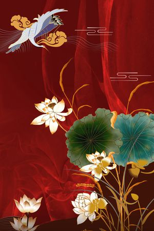 荷花印花华亿平台图片