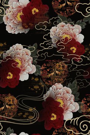 花卉印花华亿平台图片