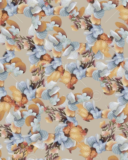 绿植树叶印花华亿平台图片