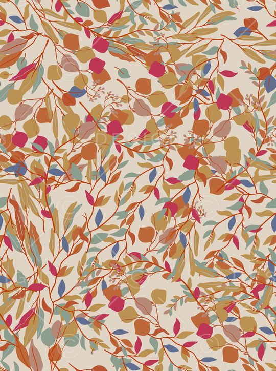 绿植树叶印花华亿平台图片