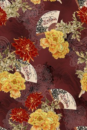 花卉印花华亿平台图片