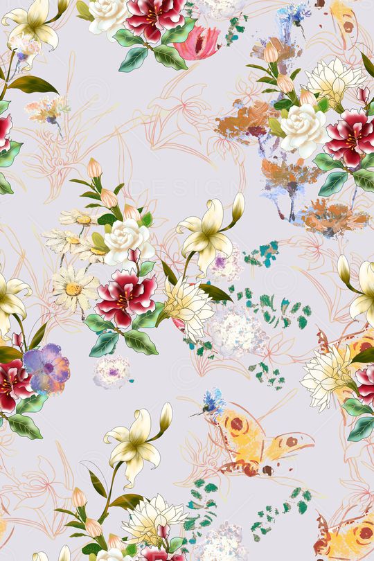 绿植树叶印花华亿平台图片