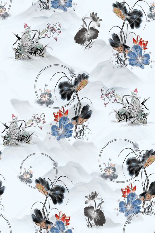 绿植树叶印花华亿平台图片