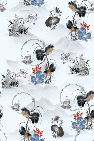 绿植树叶印花华亿平台图片