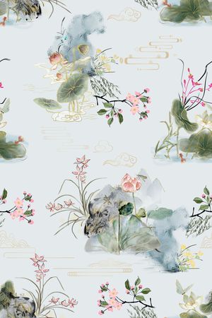 绿植树叶印花华亿平台图片