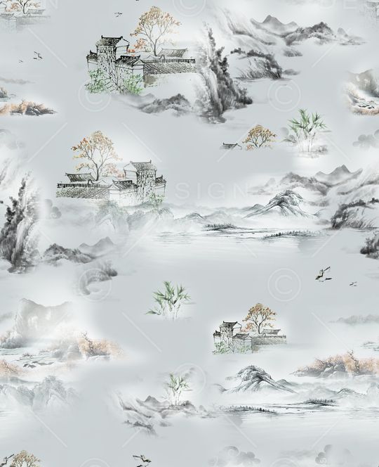 绿植树叶印花华亿平台图片