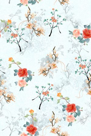 连衣裙印花华亿平台图片