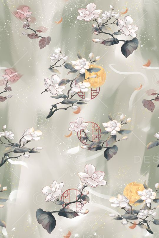 连衣裙印花华亿平台图片