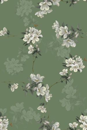 纯底花卉印花华亿平台图片