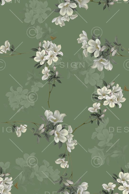 纯底花卉印花华亿平台图片