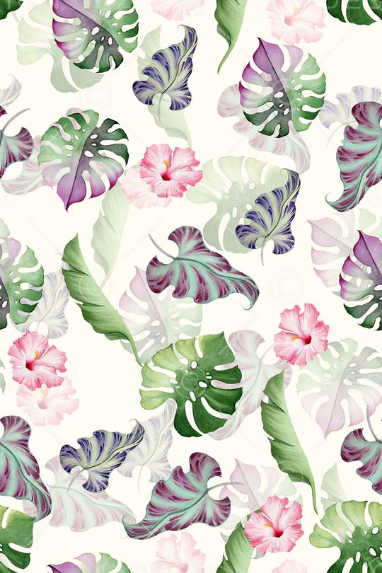 绿植树叶印花华亿平台图片