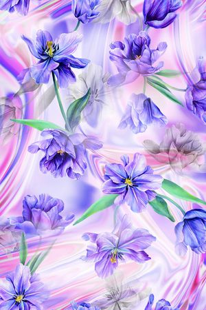 花卉印花华亿平台图片