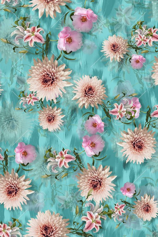 花卉印花华亿平台图片