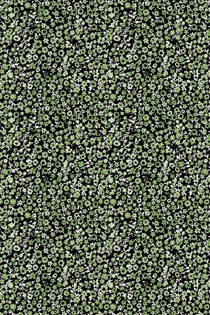 黑底花卉印花华亿平台图片