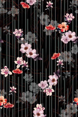 连衣裙印花华亿平台图片