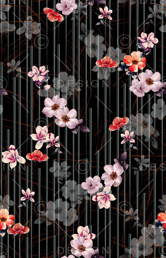 连衣裙印花华亿平台图片