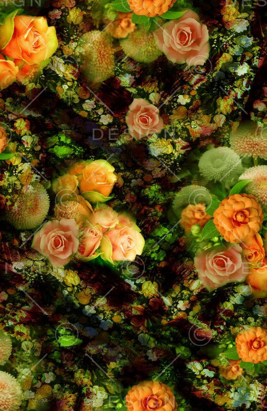 摄影写实花卉印花华亿平台图片