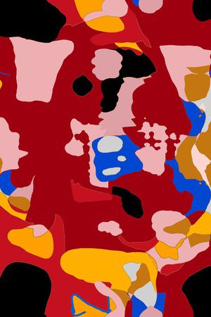 抽象花卉印花华亿平台图片