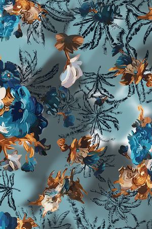 抽象花卉印花华亿平台图片