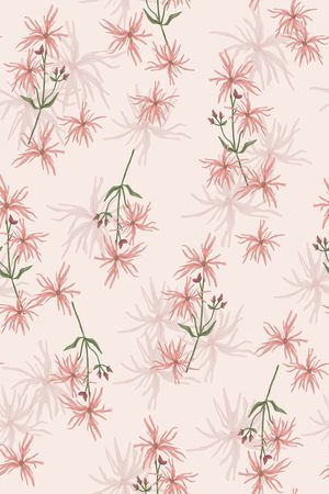 清爽底花卉印花华亿平台图片