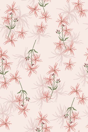 清爽底花卉印花华亿平台图片