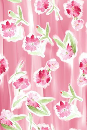 抽象花卉印花华亿平台图片