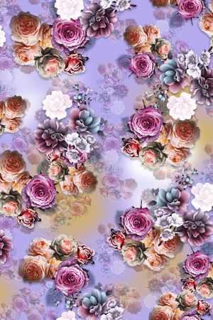 花卉印花华亿平台图片