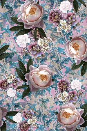 花卉印花华亿平台图片