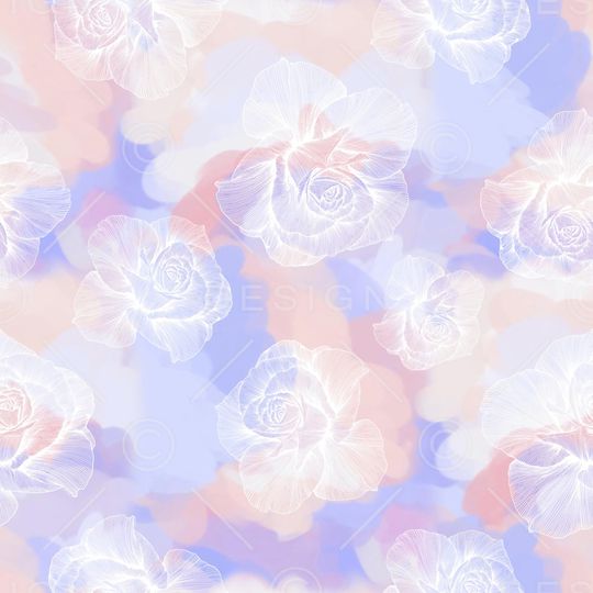 线条花卉印花华亿平台图片