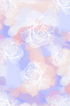 线条花卉印花华亿平台图片