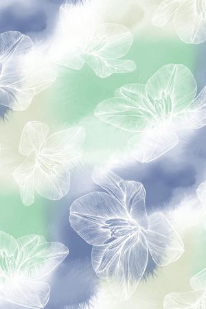 玉兰花印花华亿平台图片