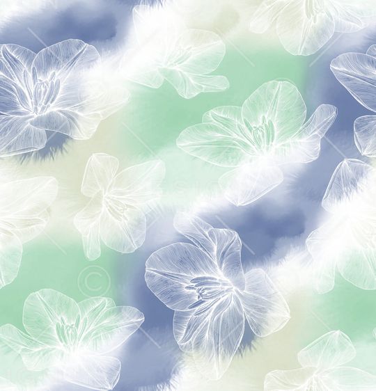 玉兰花印花华亿平台图片