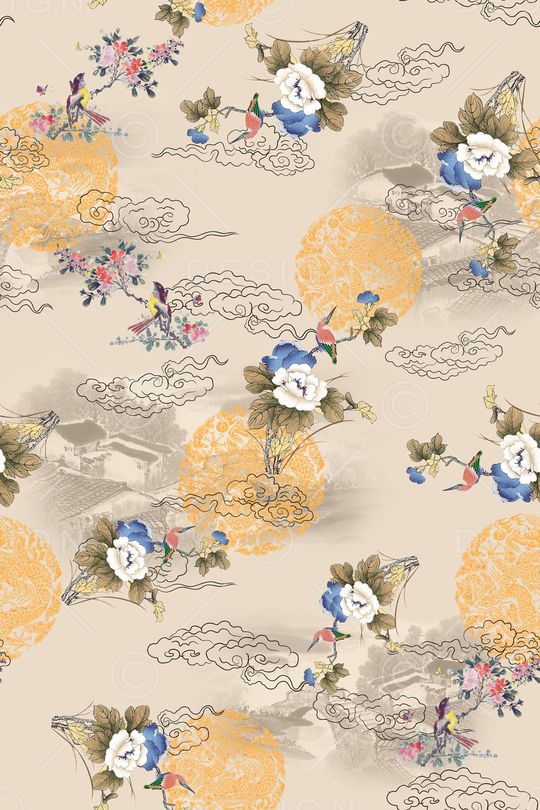 旗袍香云纱印花华亿平台图片