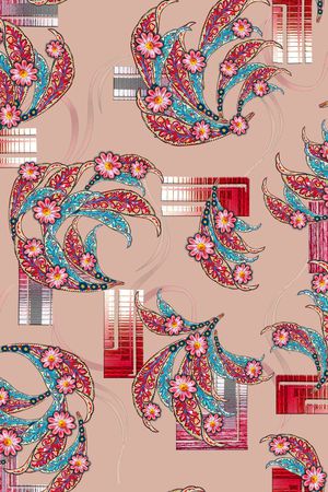 秋冬中老年印花华亿平台图片