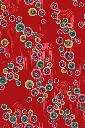 秋冬中老年印花华亿平台图片