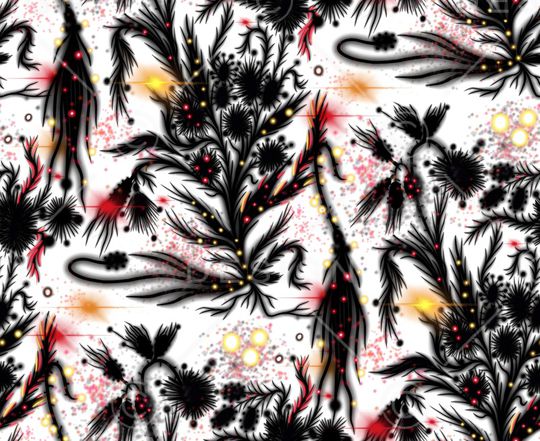 抽象花草印花华亿平台图片