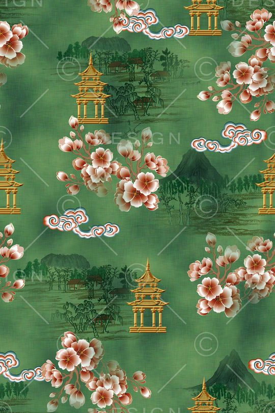 花卉印花华亿平台图片