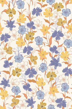 抽象花卉印花华亿平台图片