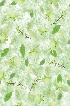 绿植树叶印花华亿平台图片