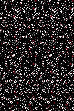 黑底花卉印花华亿平台图片