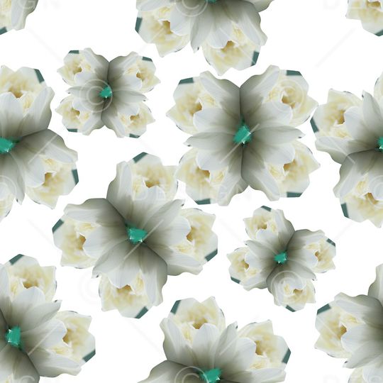 几何花卉印花华亿平台图片