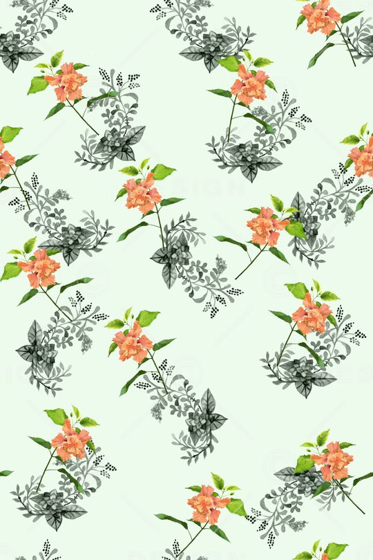 绿植树叶印花华亿平台图片